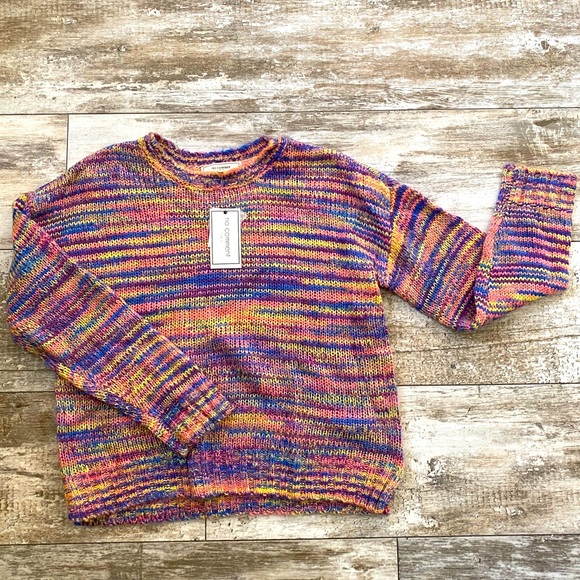 NWT Women’s Pastel Rainbow Sweater S - Picture 1 of 5